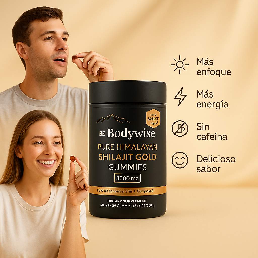 BE BODYWISE+ Gomitas de Shilajit Formula Mejorada