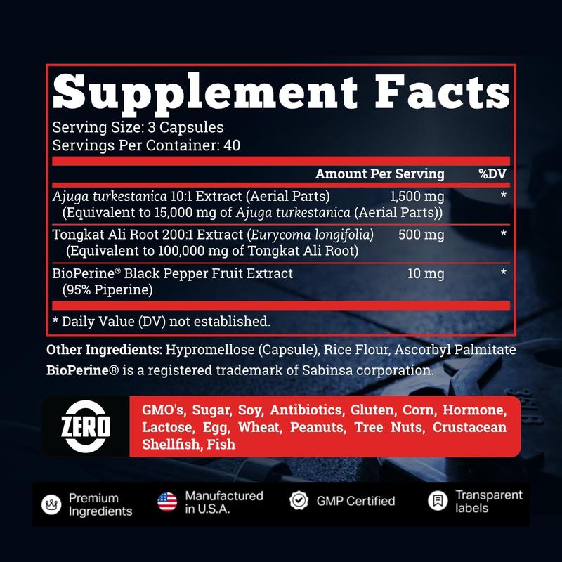 Turkesterone Tongkat Ali Original; IMPORTADO – Rendimiento Real 🧔♂️💪